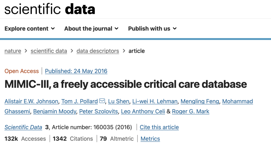 MIMIC-III, a freely accessible critical care database - India Digital ...